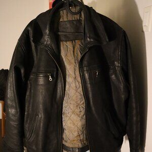 Real Leather Baggy Jacket - Women's